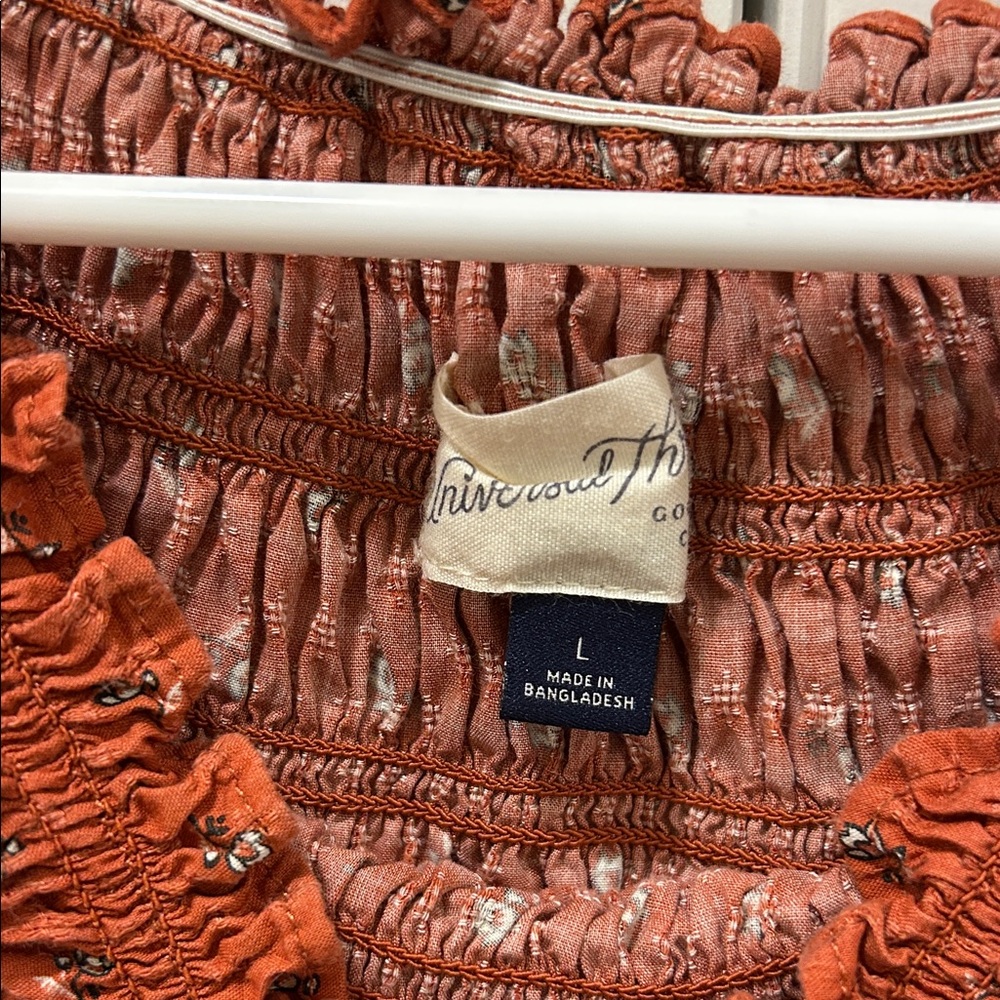 Universal Thread Rust Smocked Blouse - image 2